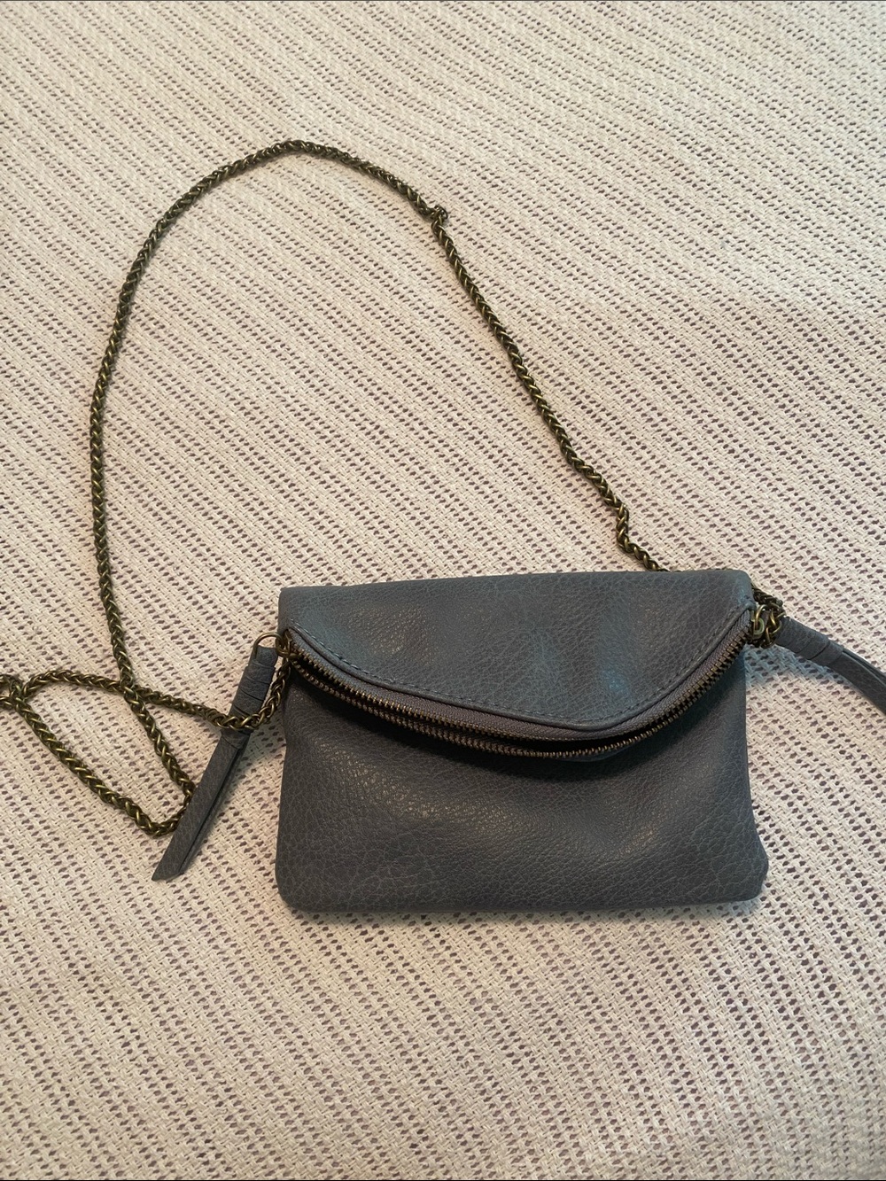 Classic Small Crossbody Bag in Slate Blue - Women's Shoulder Purse